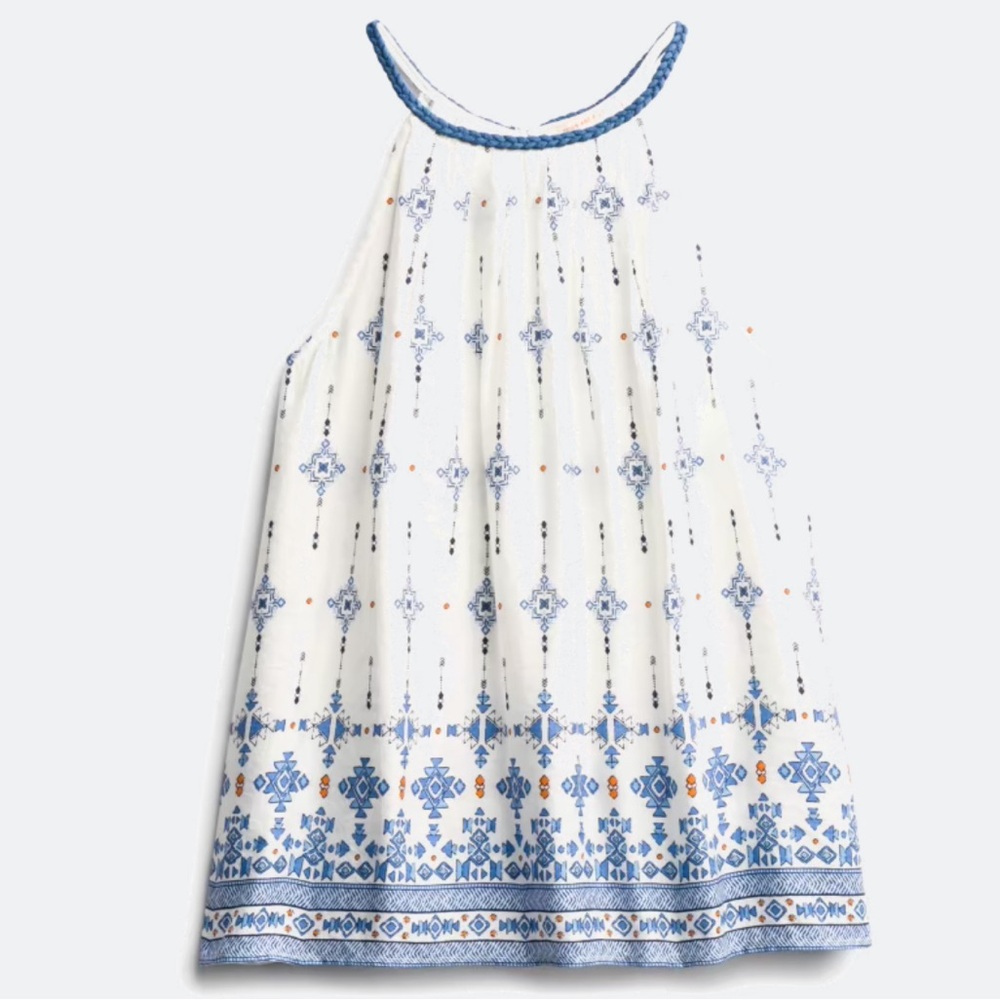 Skies are Blue Patterned Sleeveless Top Size Medium